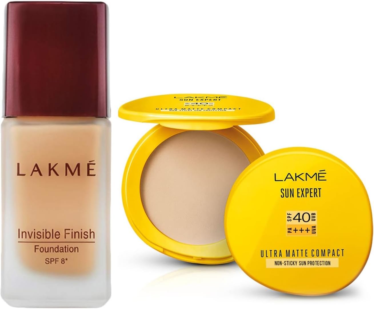 Sun Expert Ultra Matte Light Coverage Spf 40 Pa+++ Compact, 7G And Invisible Finish Spf 8 Pressed Foundation, Shade 01, 25Ml