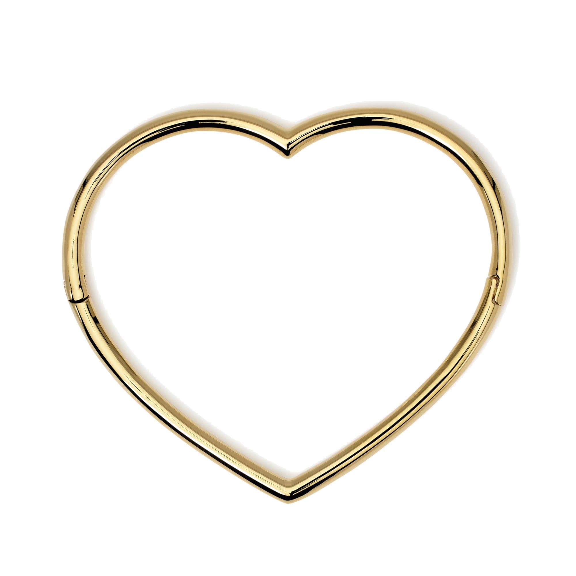 KIDULT - Bracciale Donna - Bracciale rigido a cuore in acciaio dorato - 831050