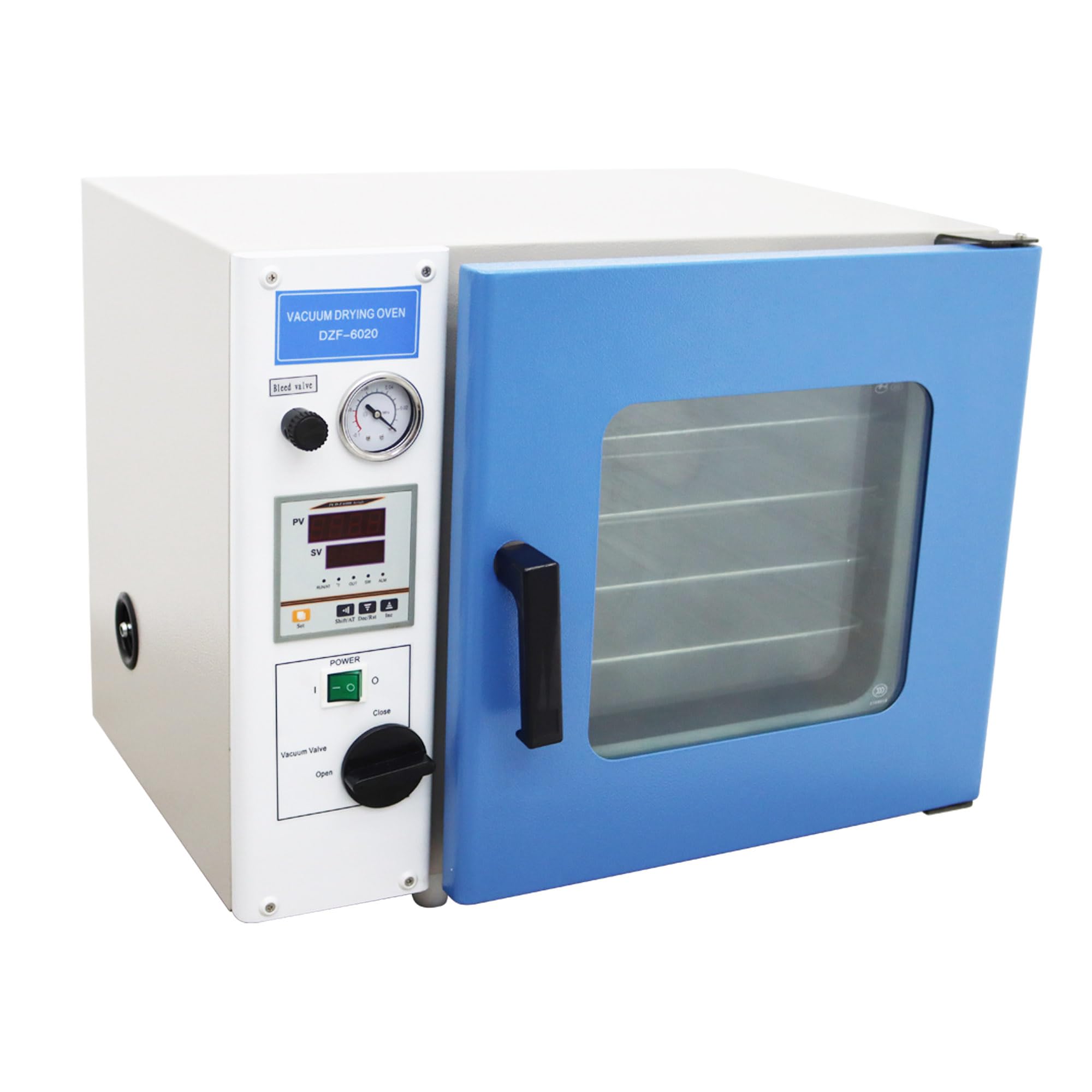 HQHAOTWU Digital Vacuum Drying Oven Lab Drying Oven Heat Treat Oven Temperature Control 0.9 Cu Ft 1000W 110V with 4 Layers