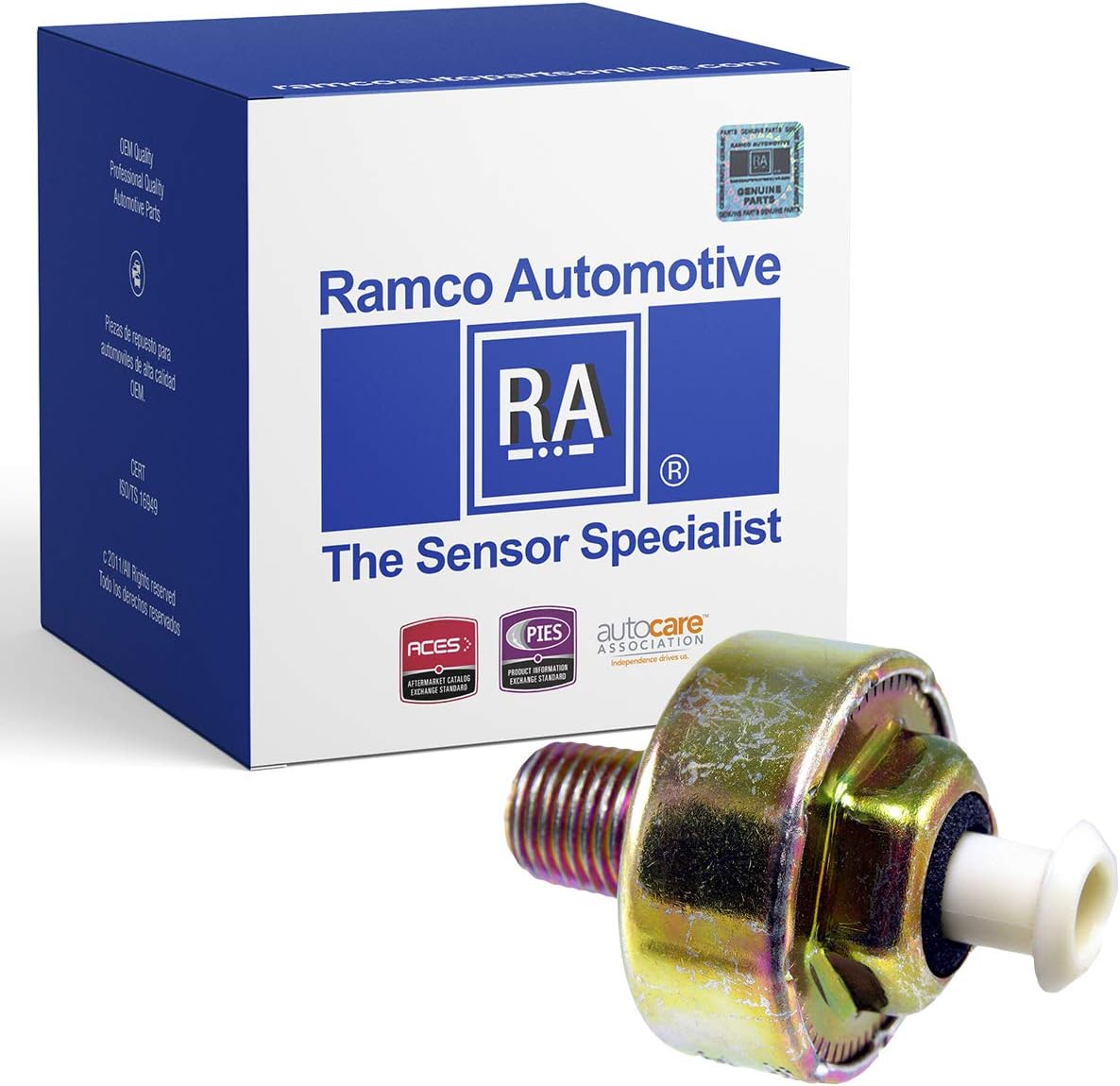 Ignition Knock (Detonation) Sensor, Compatible with Wells SU1126, Standard Motor Products KS62 (RA-KS1027)