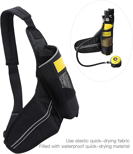 Miniatura 4 de Bolsa de cilindro de oxígeno para buceo, transpirable, impermeable, 1L, correa de tanque de tela para buceo de 1 litro, cilindro de oxígeno para