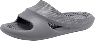 Beach Slippers for Men Couple Massage Hollow Leakage Slippers Thick Sole Indoor Bathroom Anti Slip Bathing Thick Soft Sole Slippers Men Slippers Size 11 1/2
