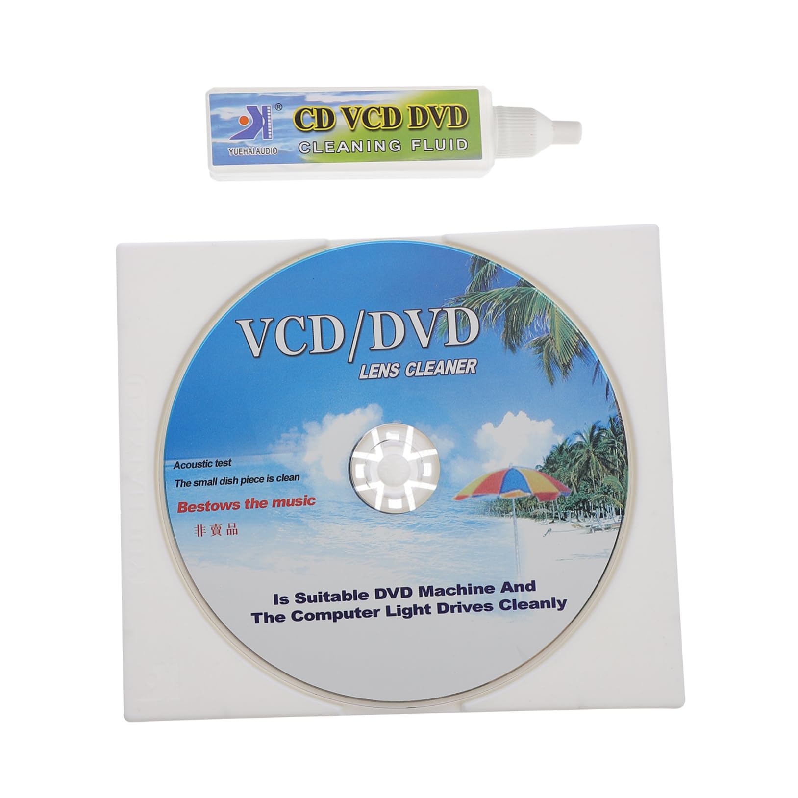 CIYODO 1Set CD Player Cleaning Kit Set with Cleaning Disc Essential Tool for Dust Dirt and Fingerprint Removal for Vcd with Playback Issues