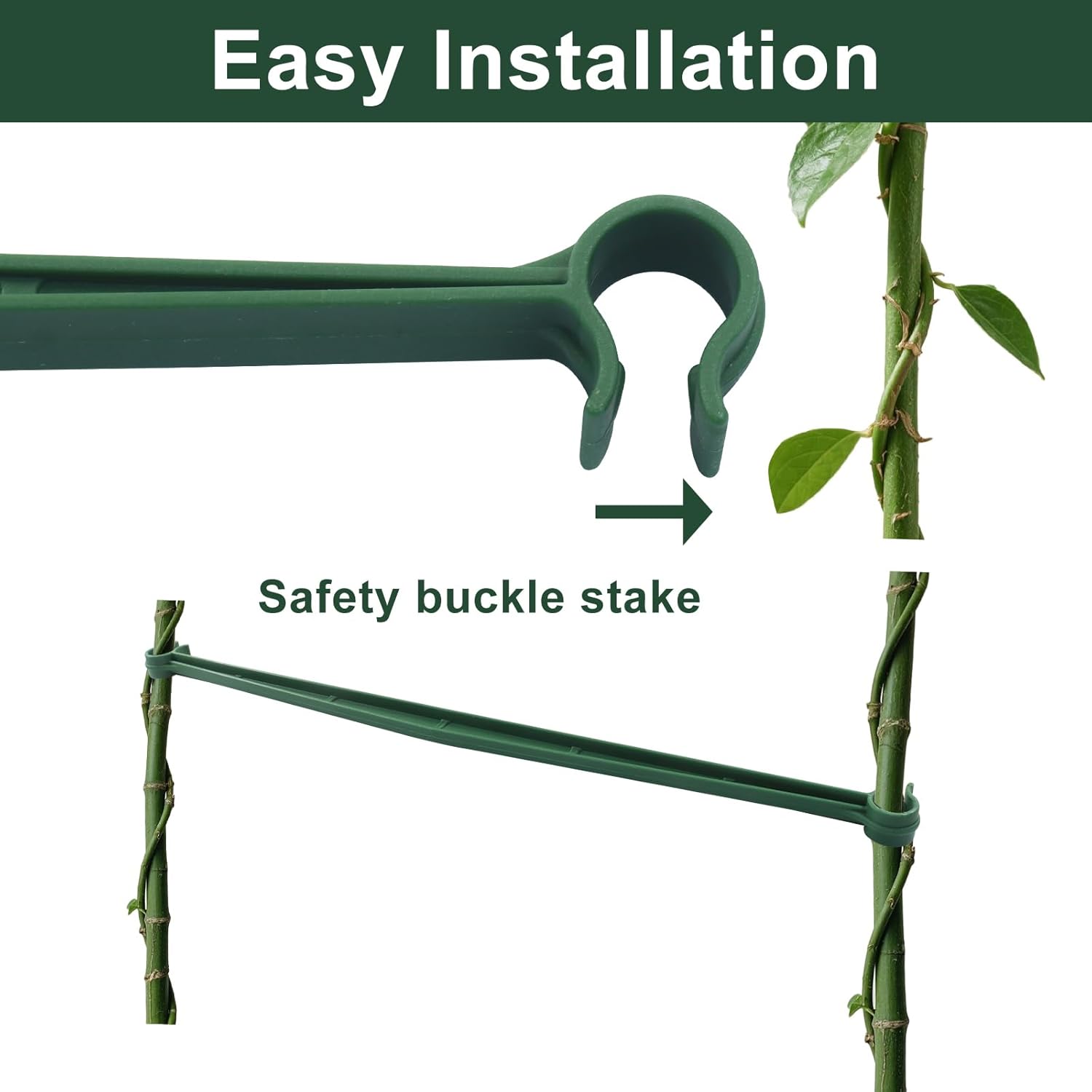Jiozermi 120 Pcs Stake Arms for Tomato Cage, Plastic Tomato Cage Connectors 11.8" Expandable Trellis Connectors for Tomatoes Stakes Climbing Plants Vegetables Tomato Cage Attach 11mm Diameter