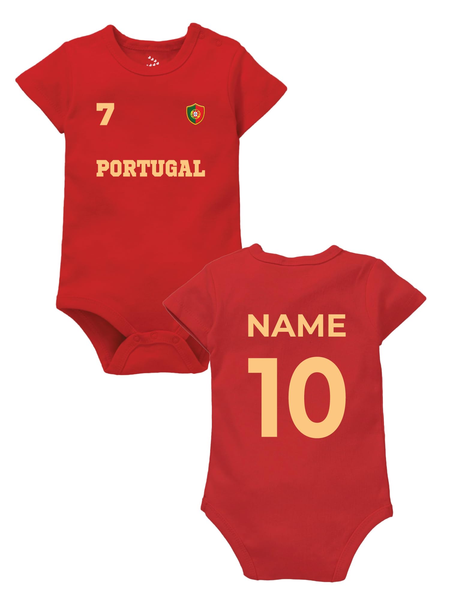 zeezeezoo Portugal Football Jersey for New Born Baby - 100% Cotton Bodysuit | 0-3, 3-6 & 6-12 Months Sizes-picture-48