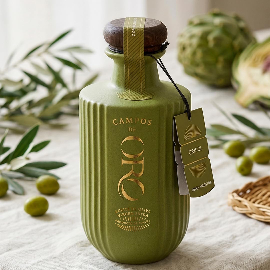 Campos de Oro Crisol | Oliwa z oliwek extra virgin – mieszanka odmian Hojiblanca i Picual – zestaw 500 ml.