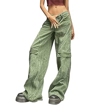 Kingspinner Women Wide Leg Jeans High Waist Straight Leg