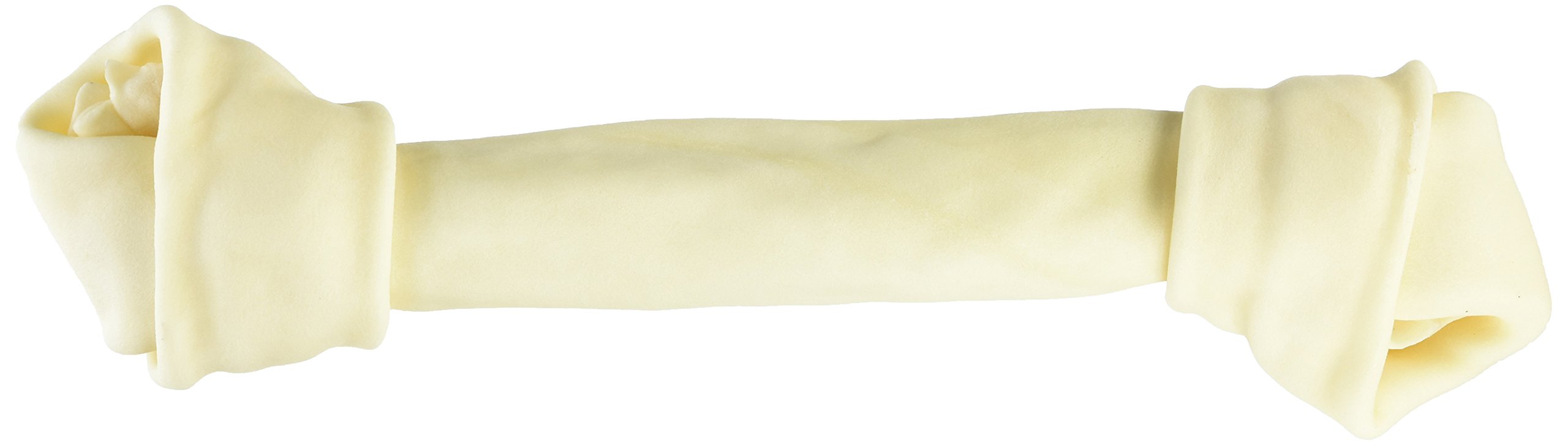Pet Factory100% Made in USA Beefhide 15-17" Knotted Bone Dog Chew Treat - Natural Flavor, 1 Count/1 Pack