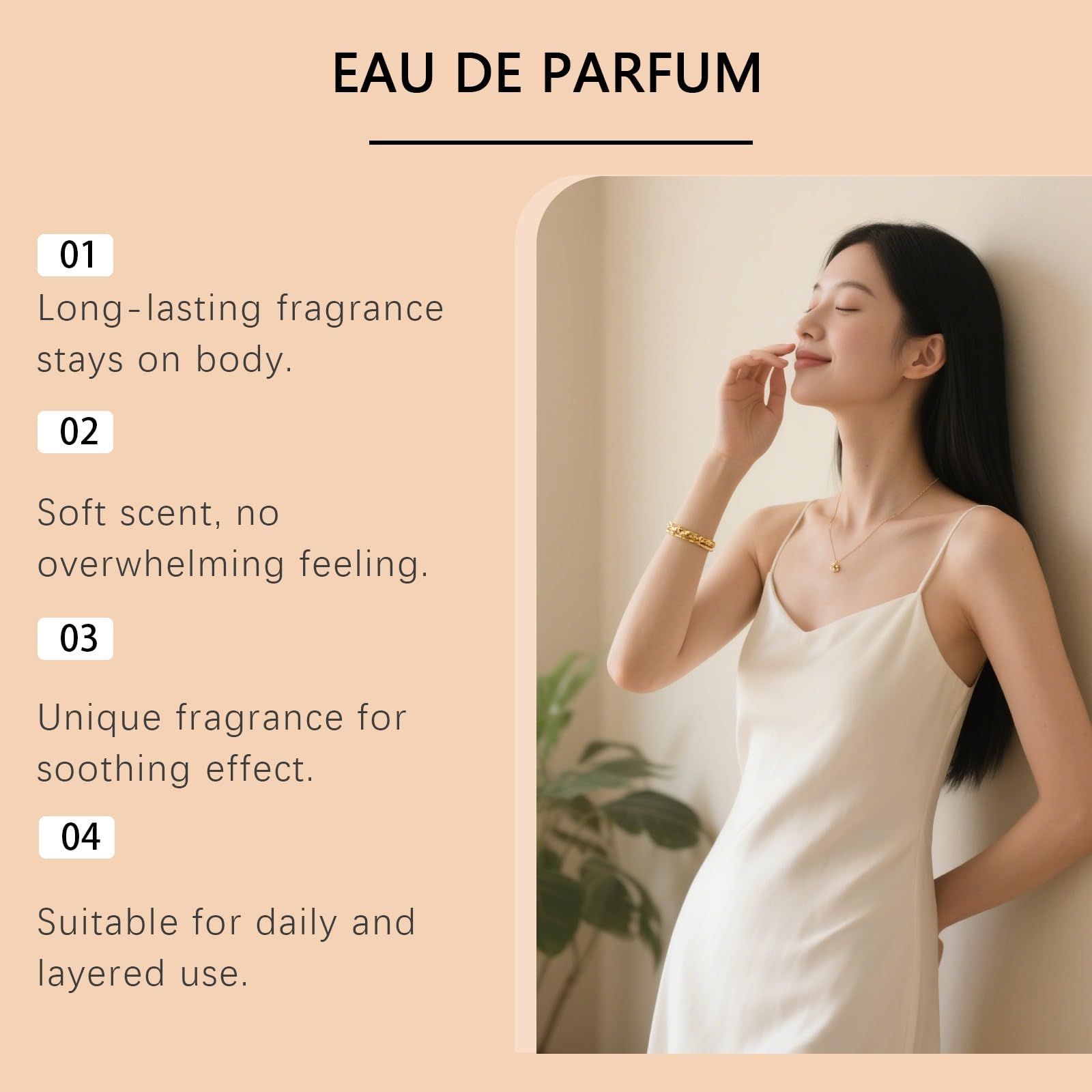Eau de Parfum 50ml Donna, Giglio Gelsomino Patchouli, Fragranza idratante