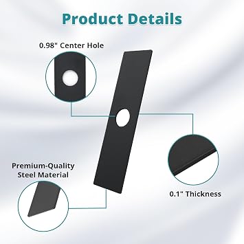 Multi-Head Edger Blade 7.8 Inch - Direct Replacement for EGO Power+ EA0800 Fits ME0801 & ME0800 Edger Models - 0.98 Inch Center Hole (4 Pack - Black)