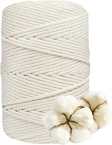Corda Macramè In Cotone | 3mm X 300m, Premium Per Piante Sospese, Decorazioni Bohémien, Cestini E Accessori Fai-Da-Te - Foto 10