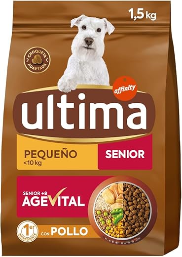 Ultima – Pienso para perros senior minis Ultima pollo. 1,5 Kg