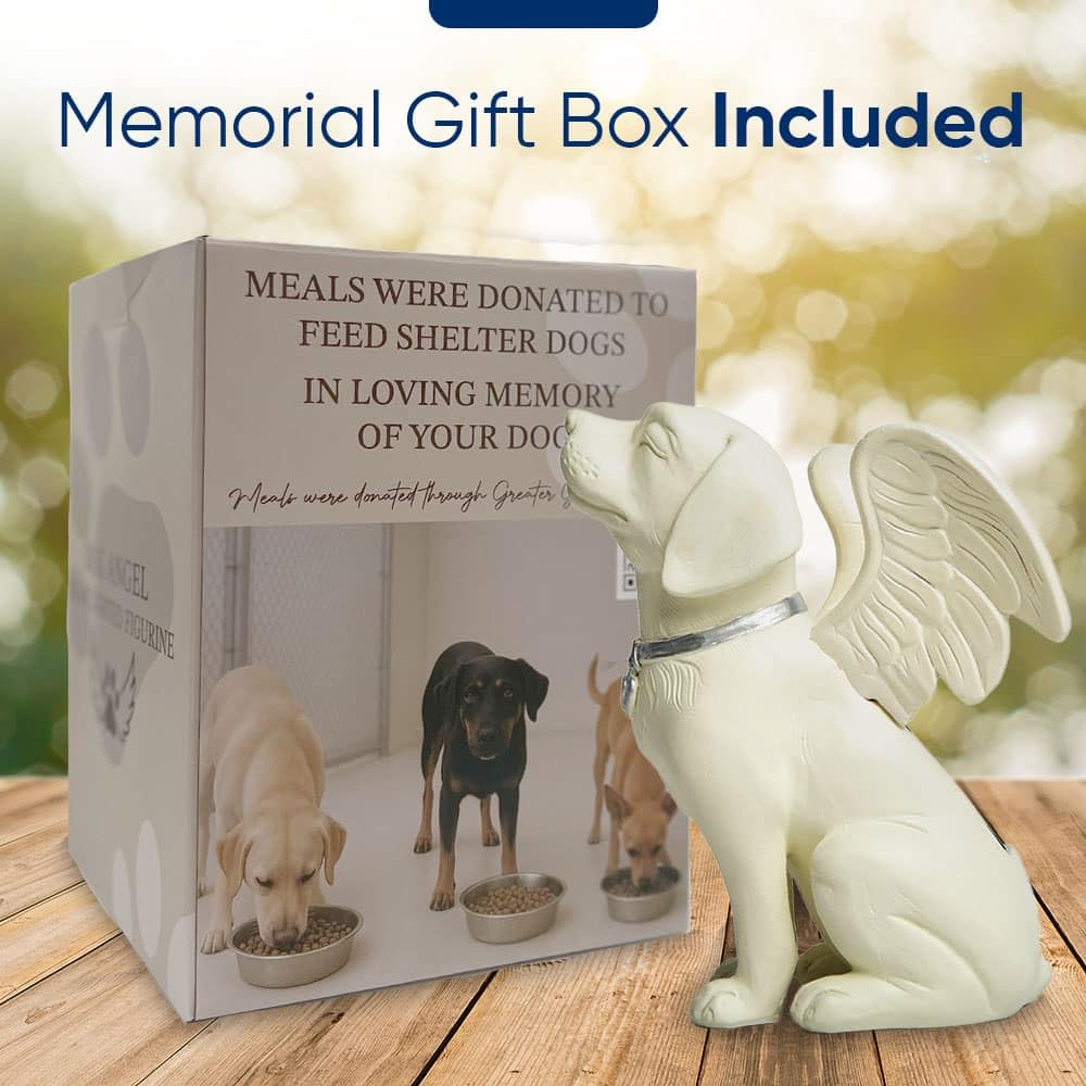 iHeartDogs Regalos conmemorativos para perros, estatua de ángel de perro, luz solar, figura conmemorativa para mascotas