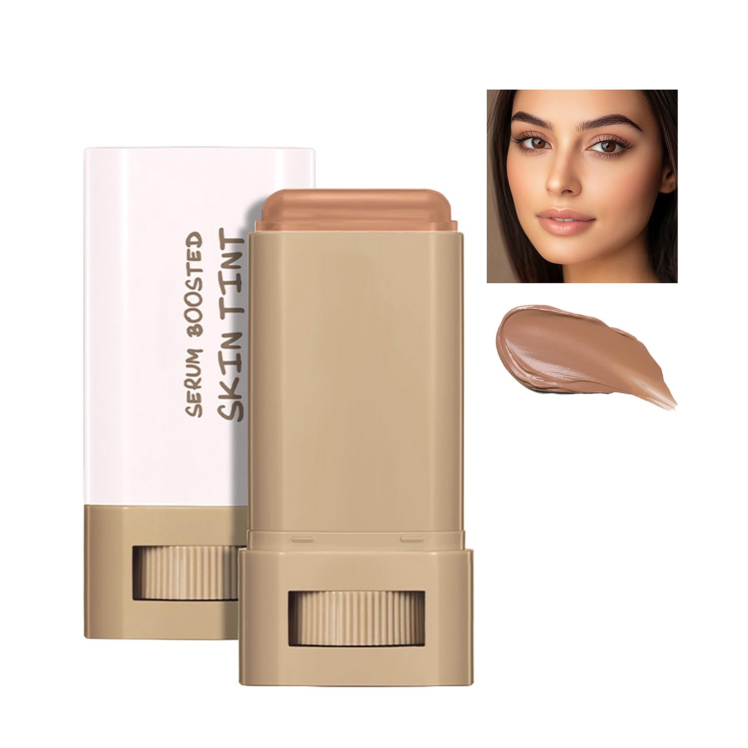 Beauty Balm Serum Boosted Skin Tint, Foundation Stick, Tinted Moisturizer for Face, Full Coverage Foundation, Concealer Stick for Foundation Makeup,