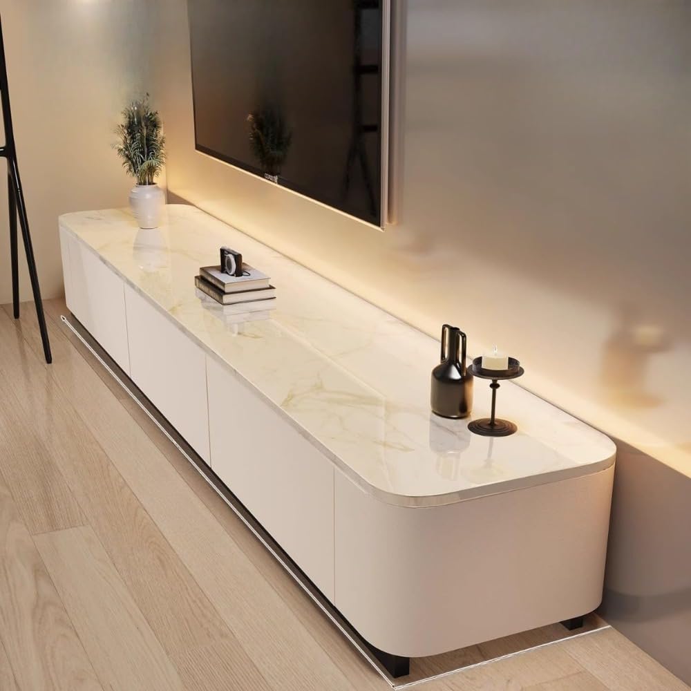 リビング用テレビ台 EnergyDeer 家庭用スラブキャビネット シンプルモダン 小スペース収納キャビネット スラブテーブル収納ラック 省スペース設計 (180*30CM,A)