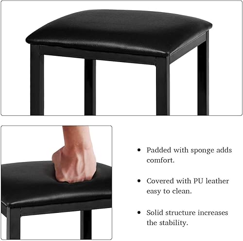 Miniatura 6 de ReunionG Juego de mesa de comedor y sillas de 3 piezas, juego de sillas y mesa con mesa de mármol, juego de muebles de mesa de comedor modernos para