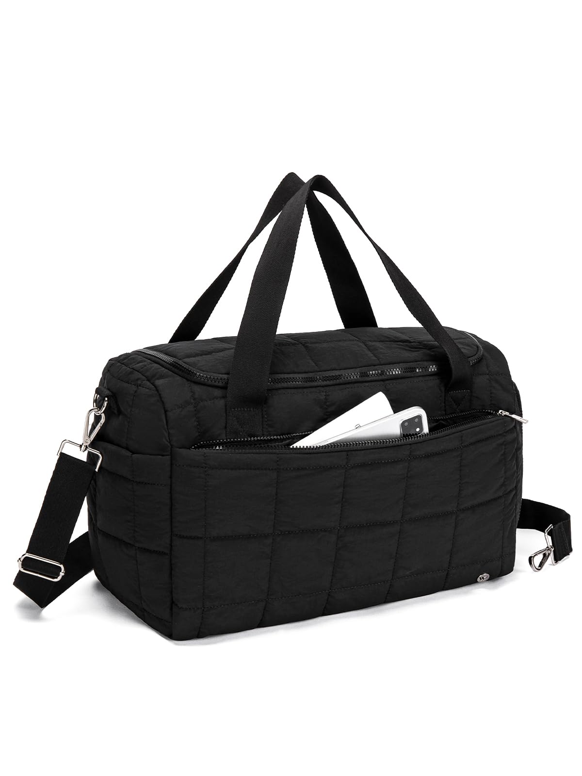 Travel Duffle Bag for Women, 25L Quilted Weekender Overnight Bag, Soft, Lightweight, Large Crossbody Gym bags