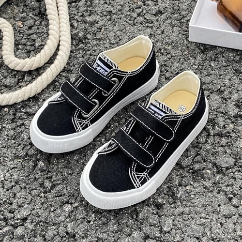 Boys and Girls Low Top Children's Canvas Shoes Solid Color Casual Shoes Start School Season Little White Buckle Sports Shoes2