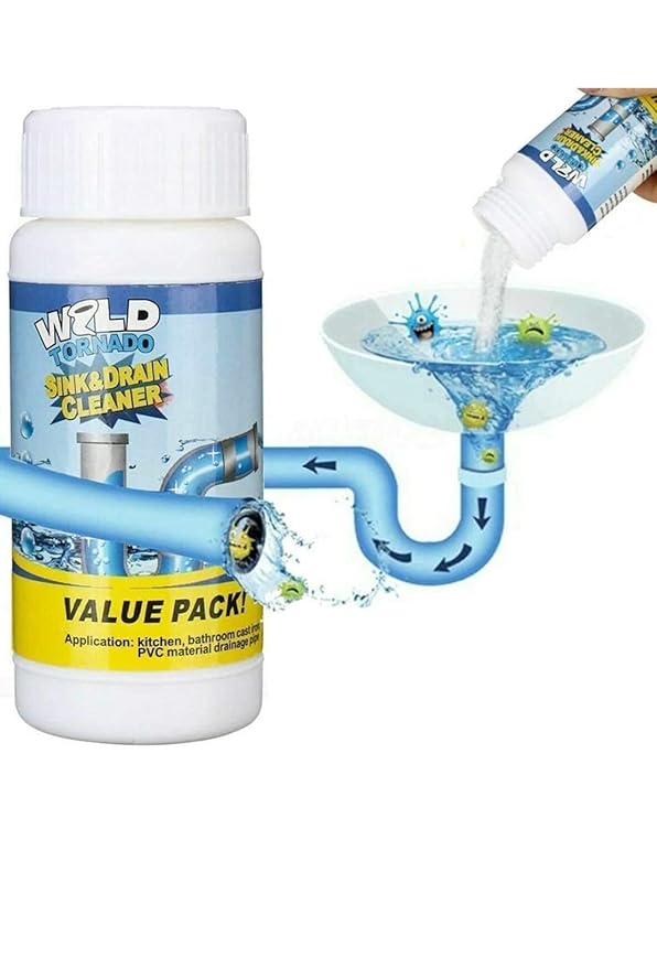 UNIQUE STORE Drainage pipe block remover instant action/drain cleaner powder to Clear Clogged Drains, Sinks, Pipes New