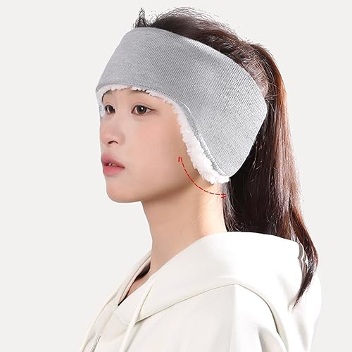 Miniatura 7 de BBAUER Diadema de tela cálida, orejeras insonorizadas de invierno, resistentes al viento, absorben la humedad