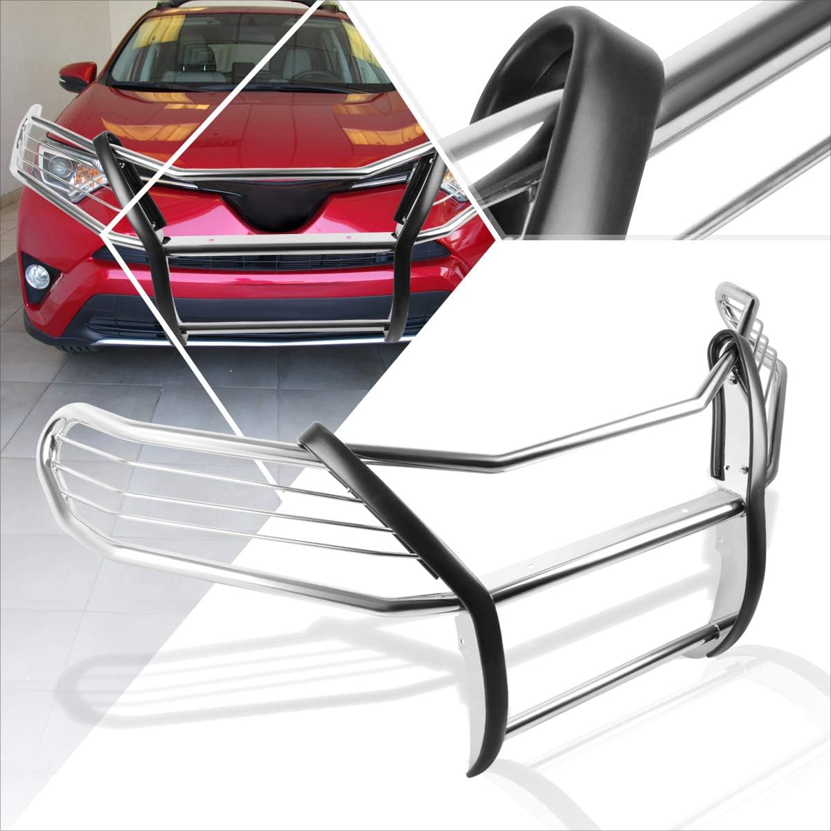 Compatible with Rav4 XA40 SUV 2013-2017 Stainless Steel Front Bumper Brush Grille Guard,Chrome