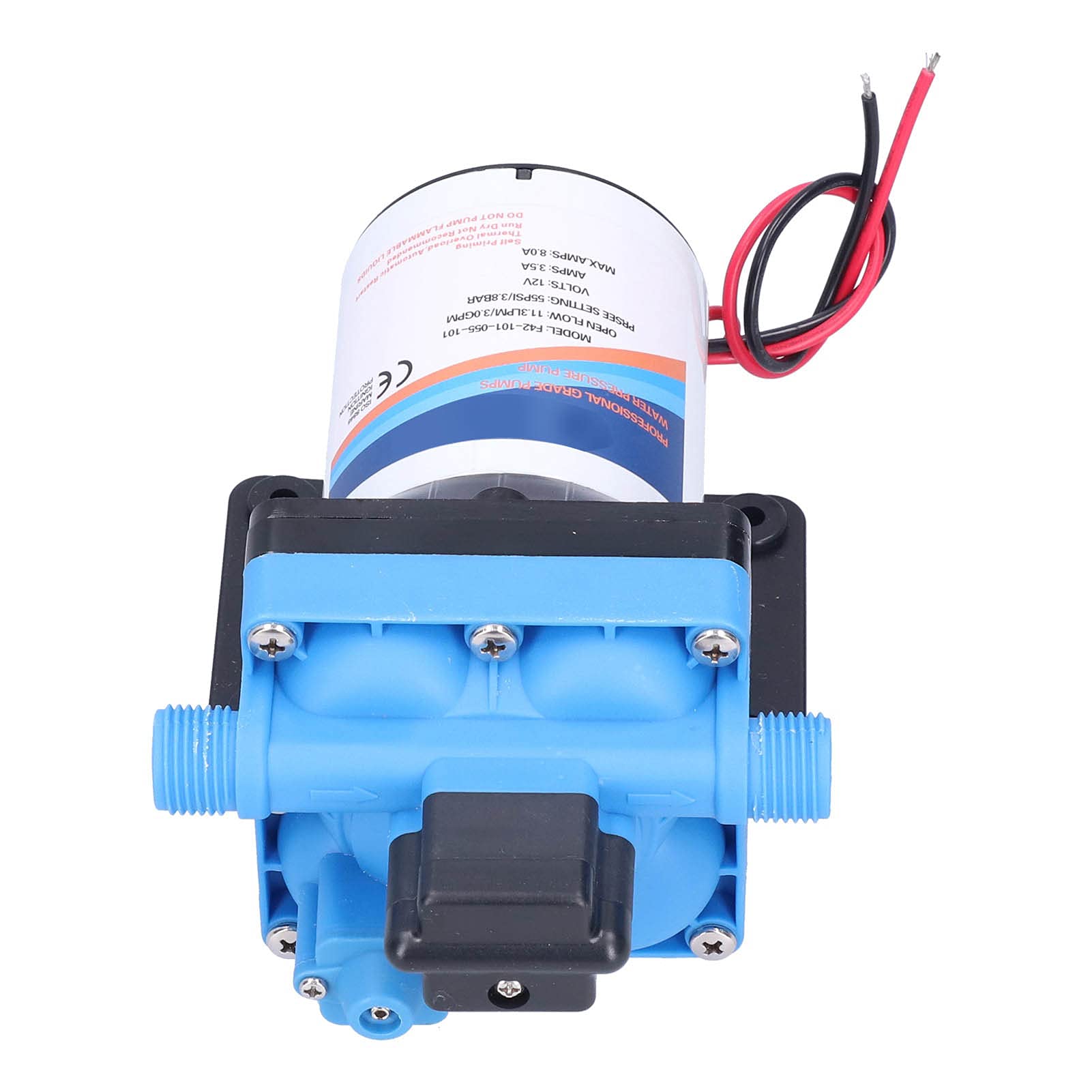 Pompa Membranowa DC, Elektryczna, Wysokociśnieniowa, Samozasysająca, o Wydajności 11,3 L/min, 3,0 GPM (F42-101-055-101 (12V))