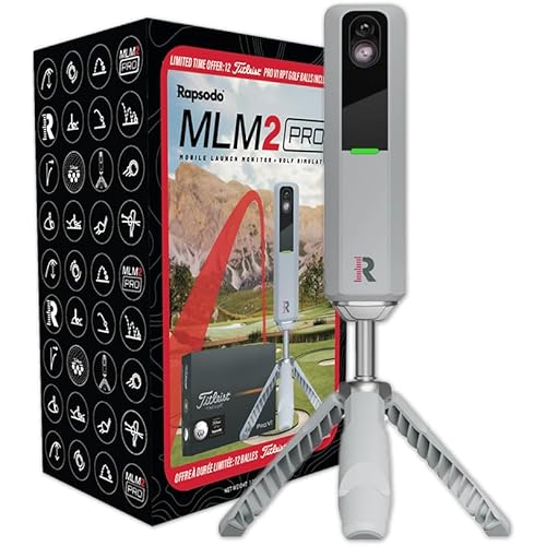 Rapsodo - MLM2PRO Golf Launch Monitor, Simulators for Home & Training, Mobile Launch Monitor for Golf Swing Analysis, Measures Spin Rate & Axis, Tracker & Swing Analyzer, Indoor Outdoor Use