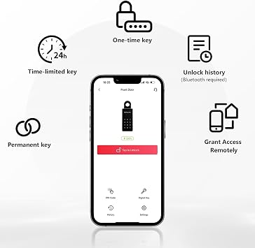 Updated Version Populife Smart Key Lock Box for Outside, Wireless Lock Box for House Key, Hide a Key Outdoor, Electronic Digital Lockbox for Realtor Airbnb Smart Bluetooth Padlock, No WiFi Need
