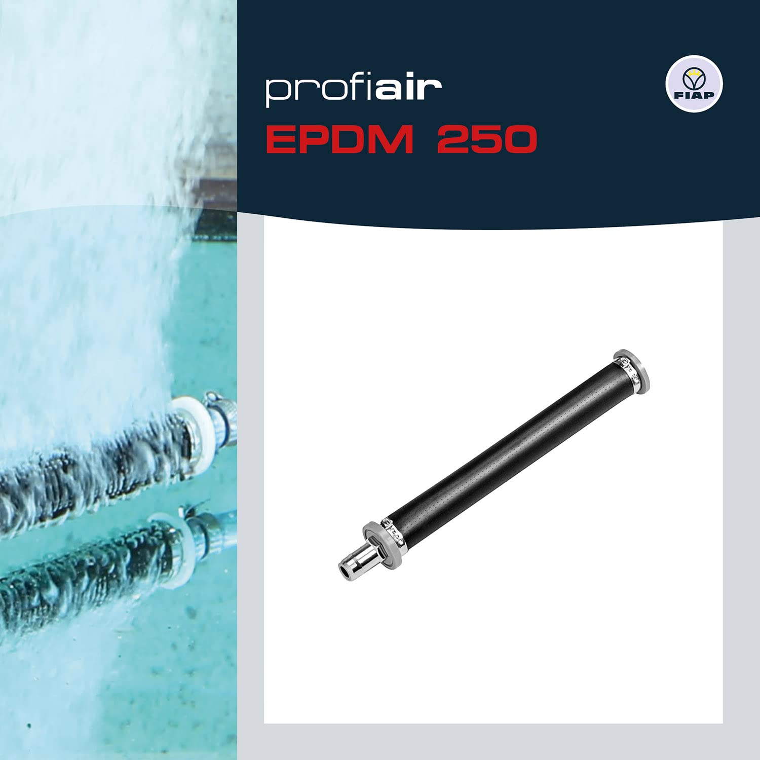 FIAP profiair EPDM 250 - Luftausströmer - Teichbelüftung - Material EPDM - Wasserbelüftung - Membranausströmer - Ausströmerlänge: 250 mm - Anschluss 18 mm - Fischzucht
