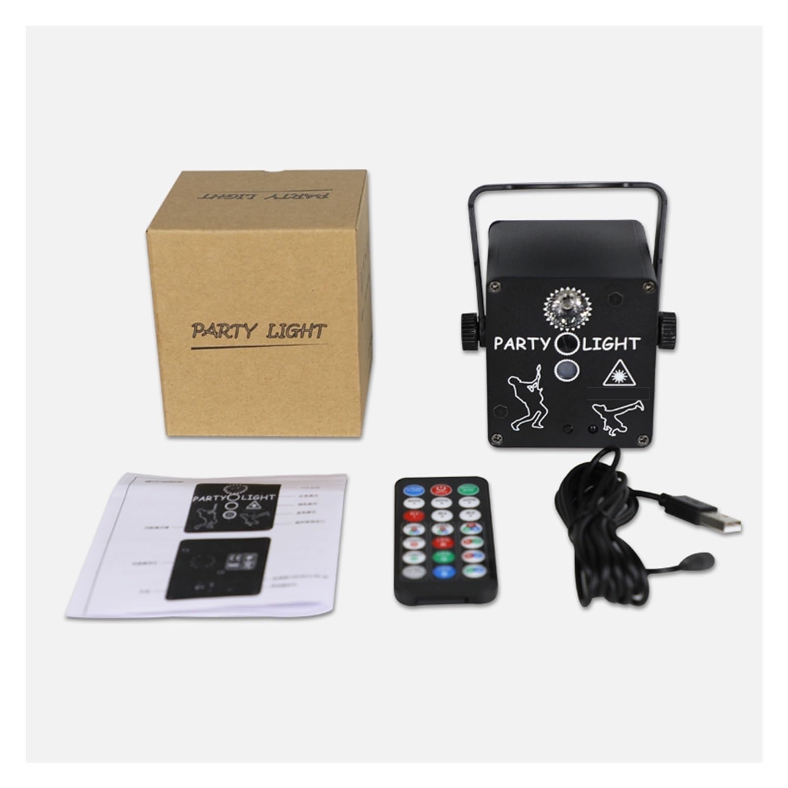 Bühnenbeleuchtung, Disco Lampen USB Mini Party Lichter Tragbare Projektor Bunte RGB DJ Stroboskope Bühne Beleuchtung for Bar Club Licht für Hochzeits-DJ-Party