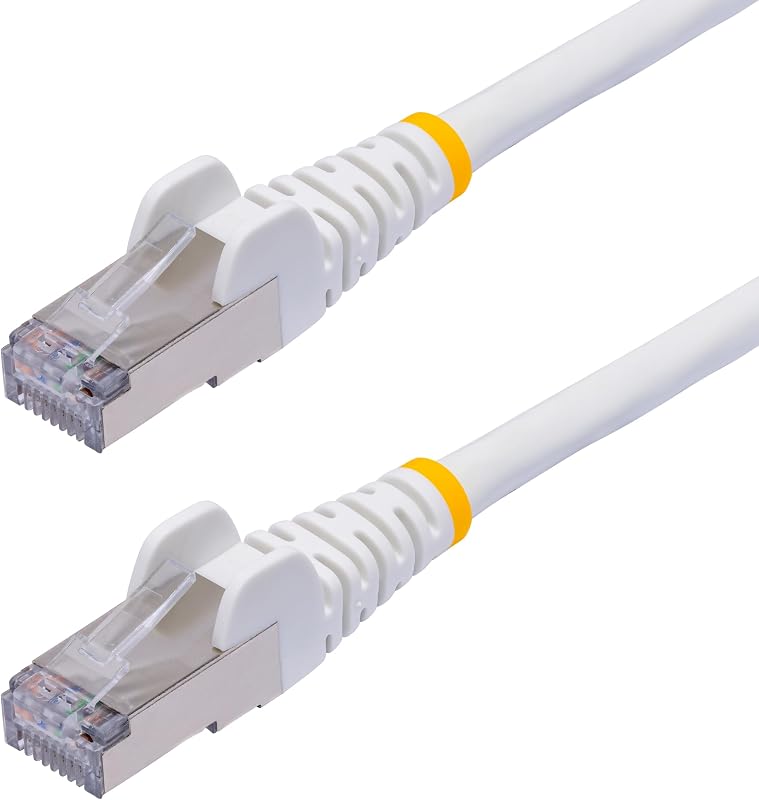 StarTech 10ft Cat8 Snagless Ethernet Cable, S/FTP, 100W PoE++, White, LSZH | 2000MHz bandwidth, 25G/40G speeds, 26AWG copper, LSZH, Gold-plated RJ45, Patch Cable, Ethernet Cord, Pure Bare