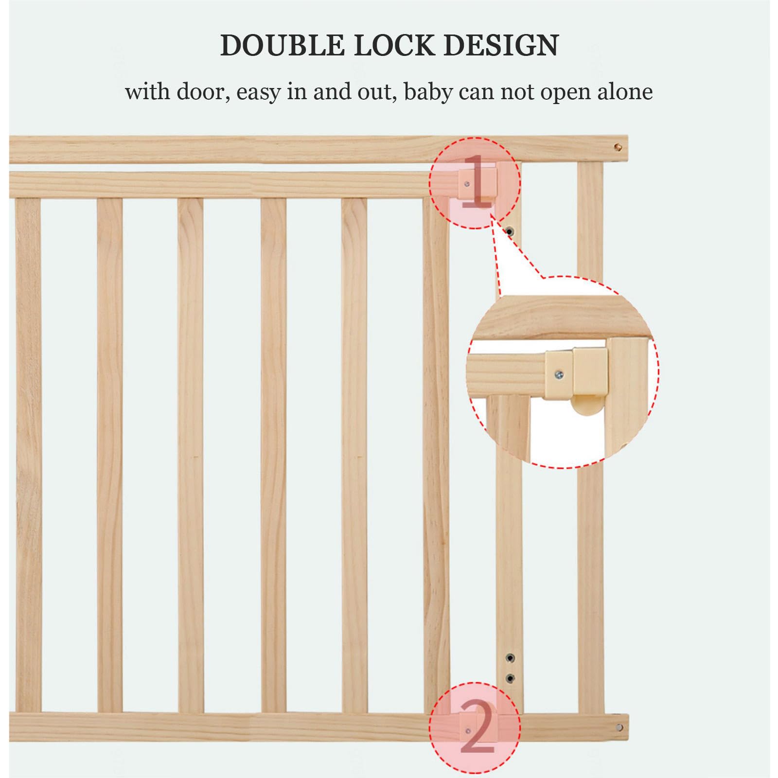 Box per Bambini in Legno, Recinto per Bambini 110x150cm 150x200cm 180x220cm, Grande Box per Neonati e Bambini, Recinto del Parco Giochi di Sicurezza per Bambini,120x200cm
