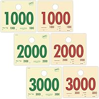 Vista 9 de 1000 números de envío de servicio automotriz Etiquetas colgantes de espejo numeradas 5000-5999 RL78 Estilo Rojo Verde Números de envío de servicio