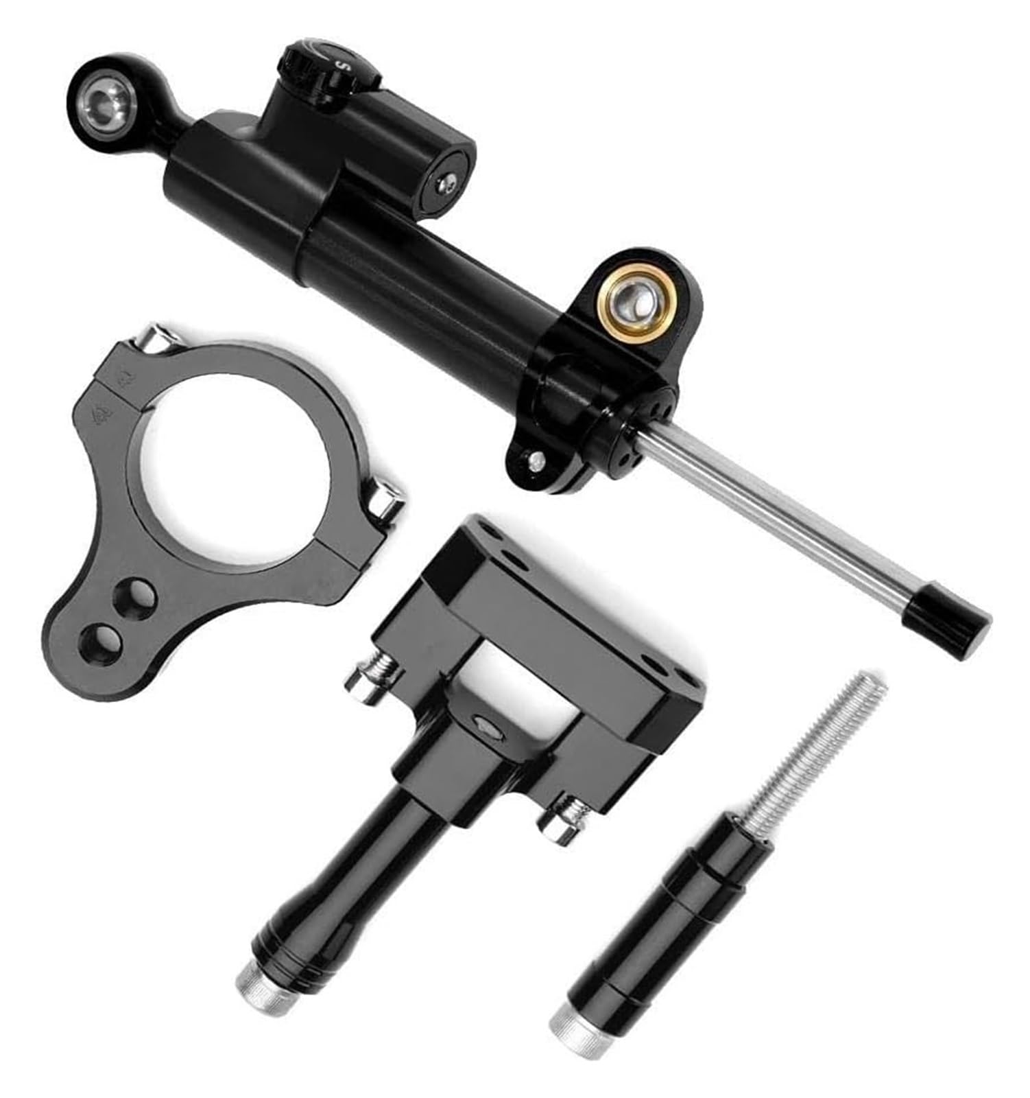Amortiguador De Dirección Motocicleta para Y&amaha YZFR3 YZFR25 YZF R3 R25 para MT03 para MT25 2013-2017 Kit Montaje Soporte Estabilizador De Amortiguador De Dirección De Motocicletas Estabilizador