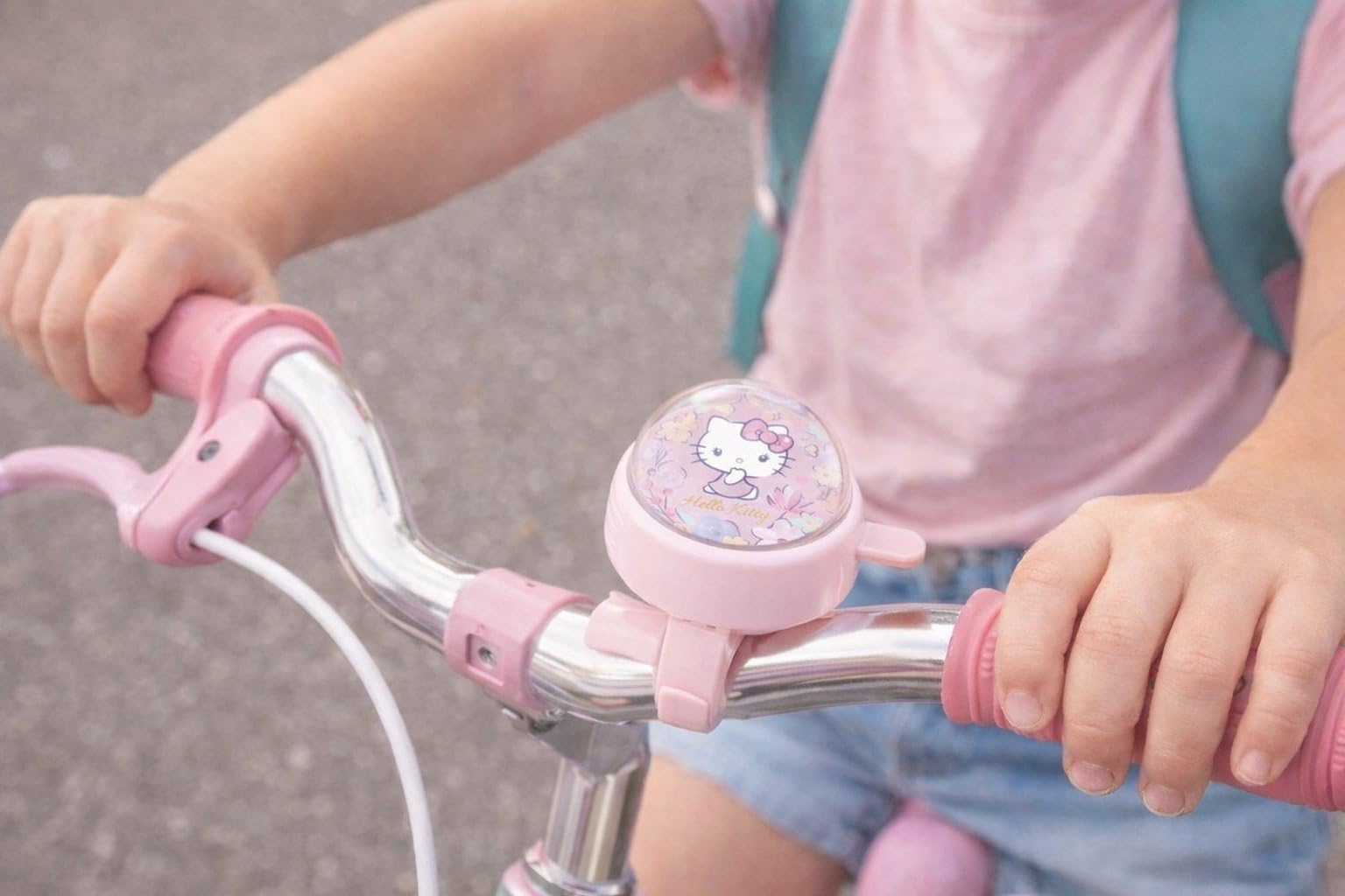 Hello Kitty Campanello Squeeze Per Bicicletta Bambini - Campanello Bici Con Personaggio 3D In Gomma Morbida, Suono Forte, Facile Da Installare Su Manubrio