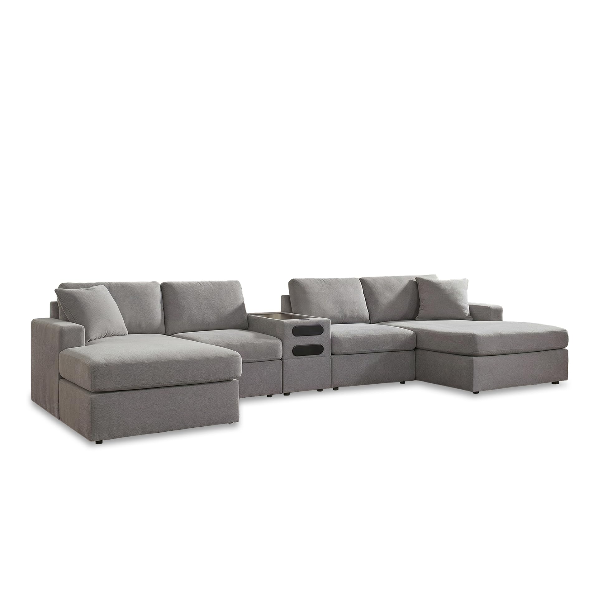 Signature Design by Ashley Modular Sectional Sofa with Audio Console