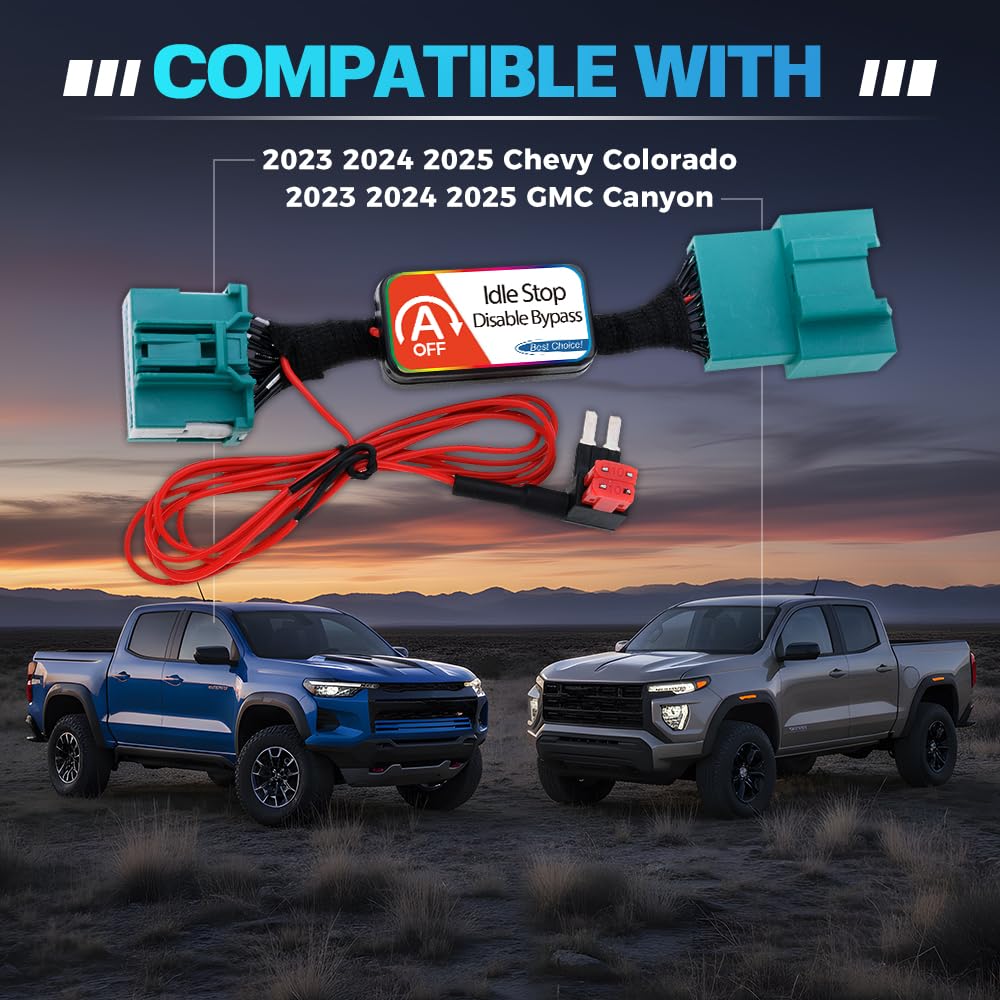 NJSBYL Auto Start Stop Eliminator for 2023 2024 2025 Chevy Colorado GMC Canyon Autostop Eliminator A-Off Cancel Engine Stop Start System ESS Disable Device Bypass Wiring Harness