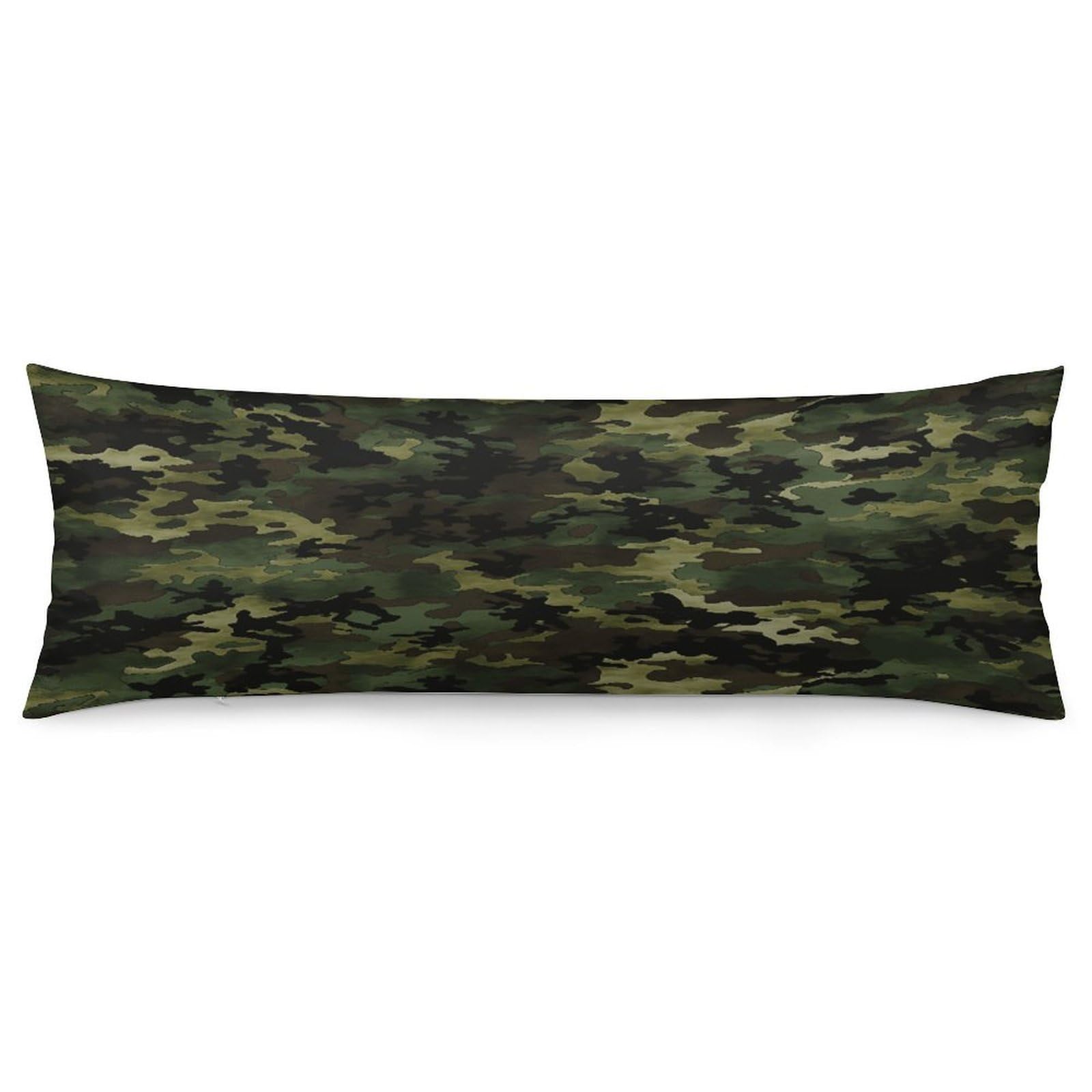 Camouflage Pattern Body Pillow Cover Soft Full Long Pillow Cover Decorative Large Pillow Case Cozy Body Pillow Pillowcase Pillow Shams for Bed Sofa Couch Room Decor 18.9 X 53 Inch