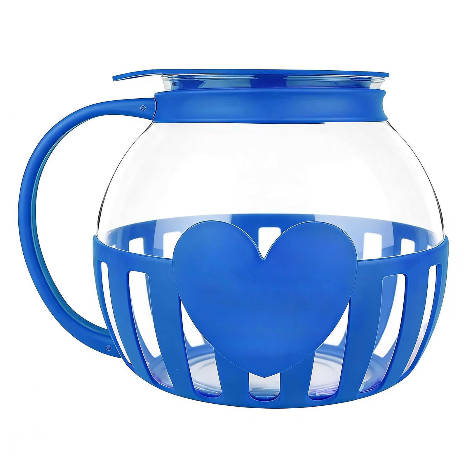 Elnwnnkc Borosilicate Glass Puffed Rice Machine Jar Microwave Popper with Temperature Safe Dishwasher Safe Enduring Microwave Popper