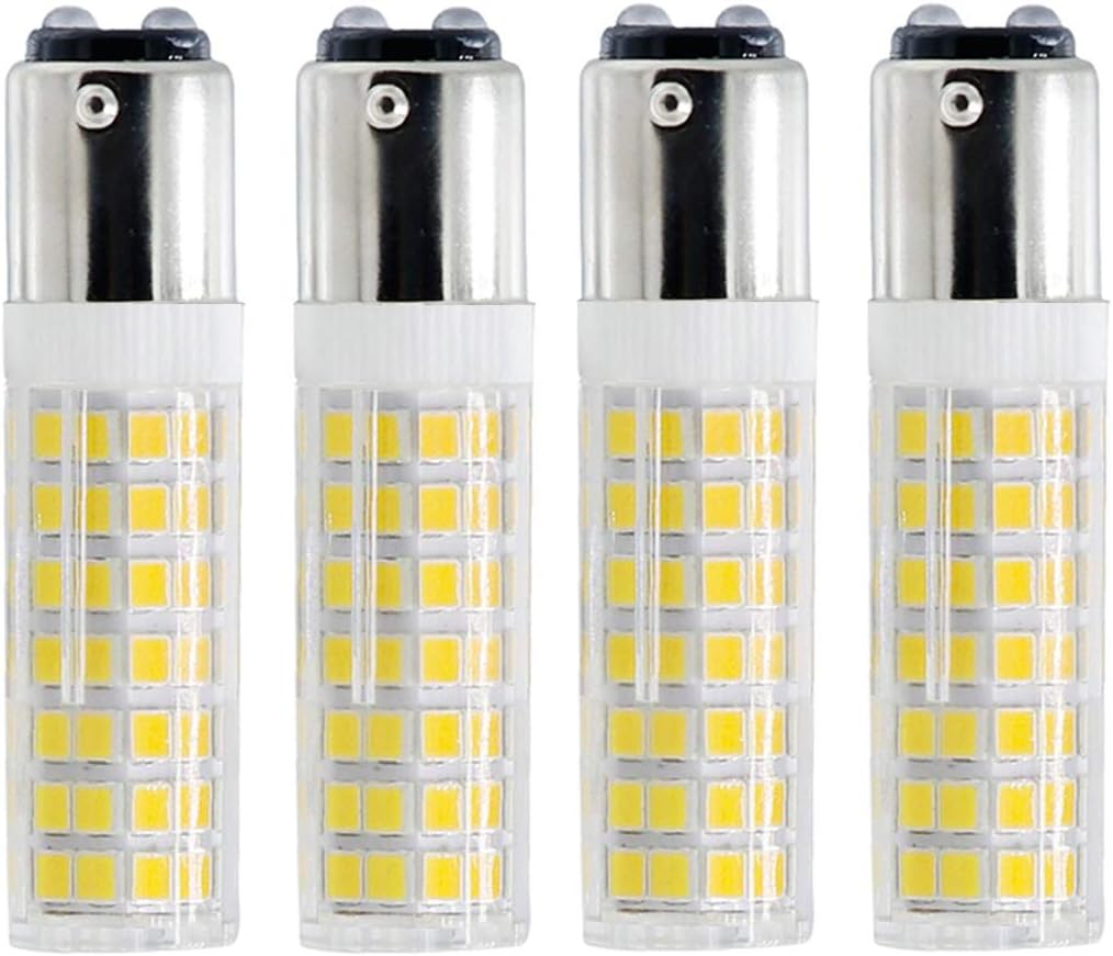 Black Friday Clearance BA15D LED Bulb, Dimmable BA15D LED Light Bulb, 60W Halogen Bulb Equivalent, 6W, AC120V, Double Contact Bayonet Base (White6000K, 4) …