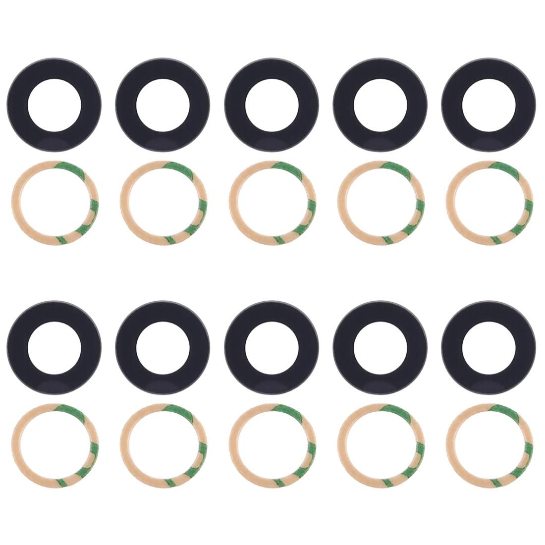 HONGYAN Cell Phone Accessories 10 PCS Back Camera Lens Cover & Adhesive for Xiaomi Mi 6 Repair