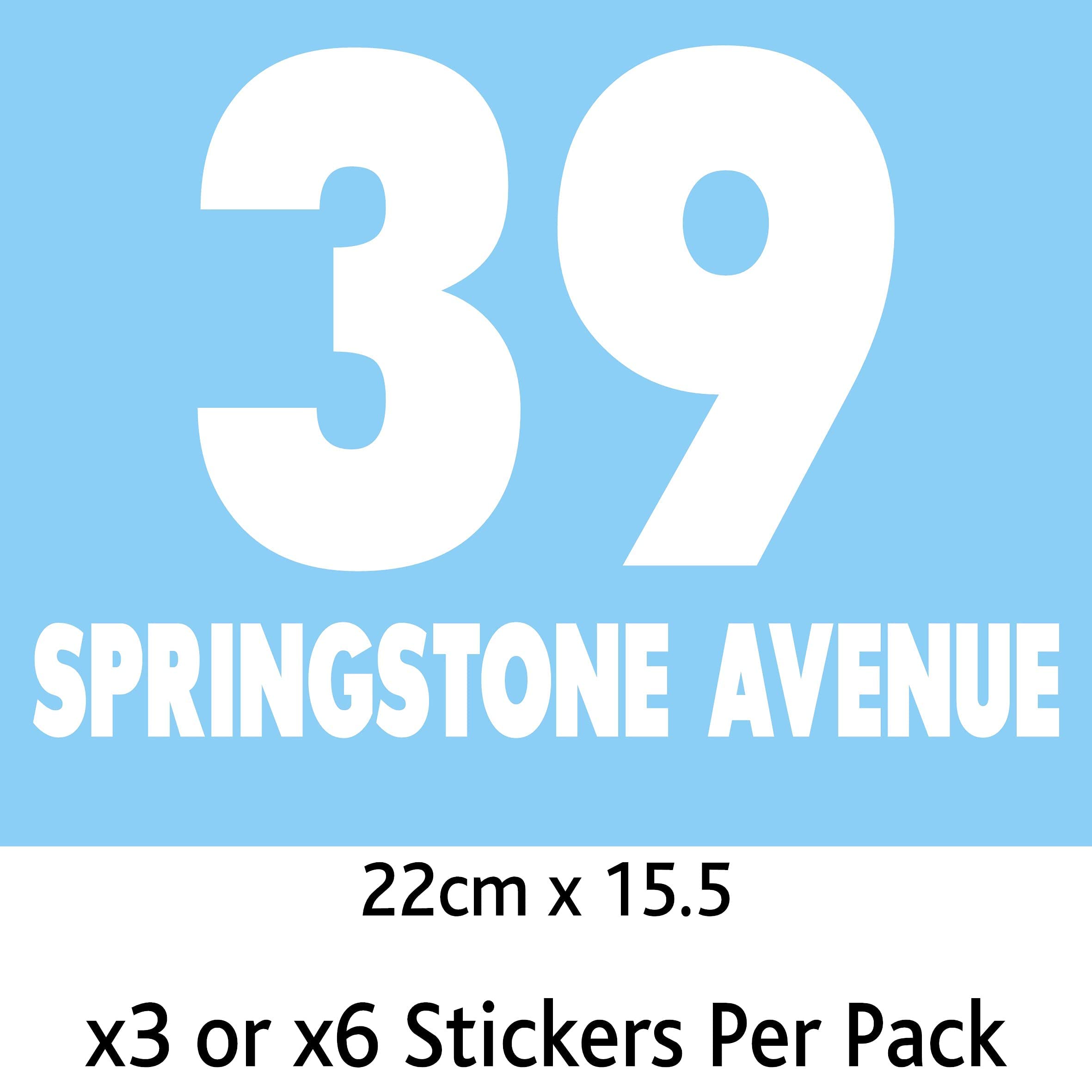 Buy x3 or x6 Sets of Personalised Wheelie Bin Stickers for Wheelie Bins