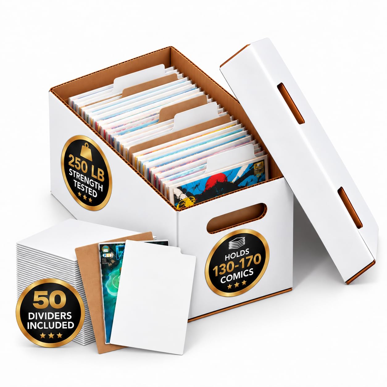 Amazon.com: Thick-Grip Comic Book Storage Box (1 Box with Lid + 50