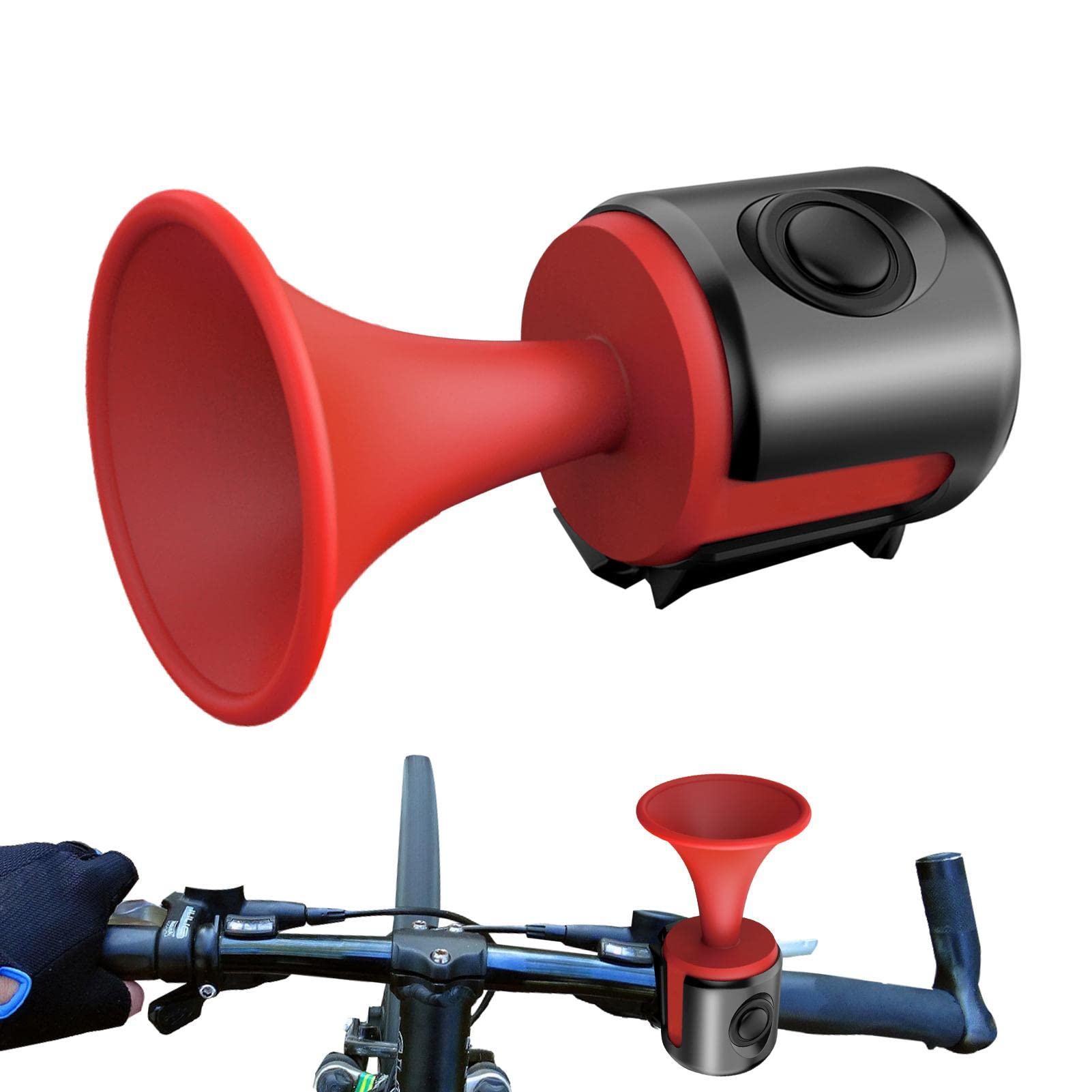 SOUUXIU Klaxon de vélo électronique à décibel élevé 120db, Bouton étanche, Sonnette de vélo électrique alimentée par Batterie SOUUXIU Klaxon de vélo électronique à décibel élevé 120db, Bouton étanche, Sonnette de vélo électrique alimentée par Batterie