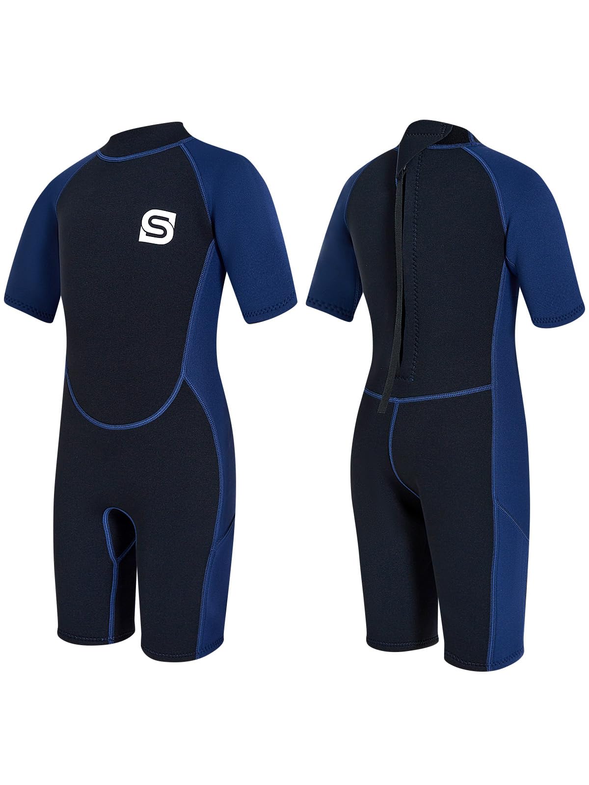 Summshall 2.5mm Neoprenanzug Kinder | Thermischer Badeanzug für Schwimmen Tauchen Surfen | Wärmender Kurz Lang Neoprenanzug Mädchen Jungen | UV-Schutz & Ultra Dehnbar