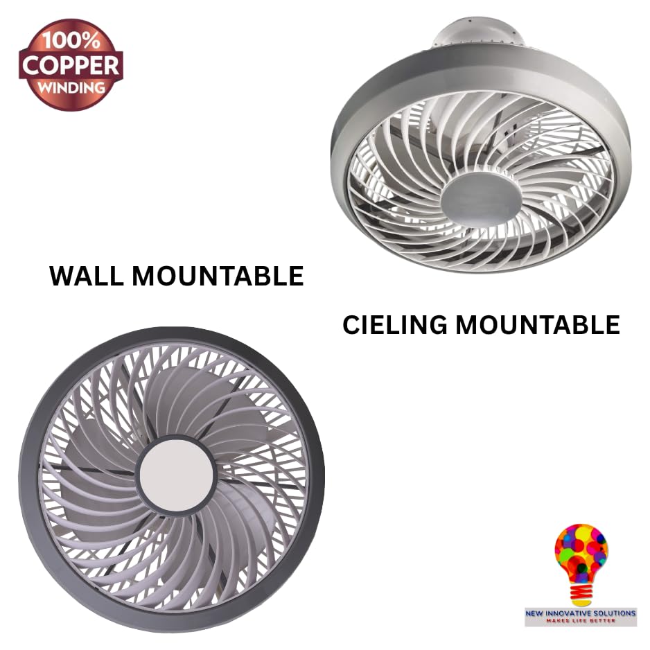 Image of STARVIN Wall Mounted Fan High Speed Wall Fan for Home & Kitchen Compact Size,Adjustable Tilt,Low Noise Small Wall Fan for Office, Shop & Utility Area - EVTS (roto cabin, 12 Inch)