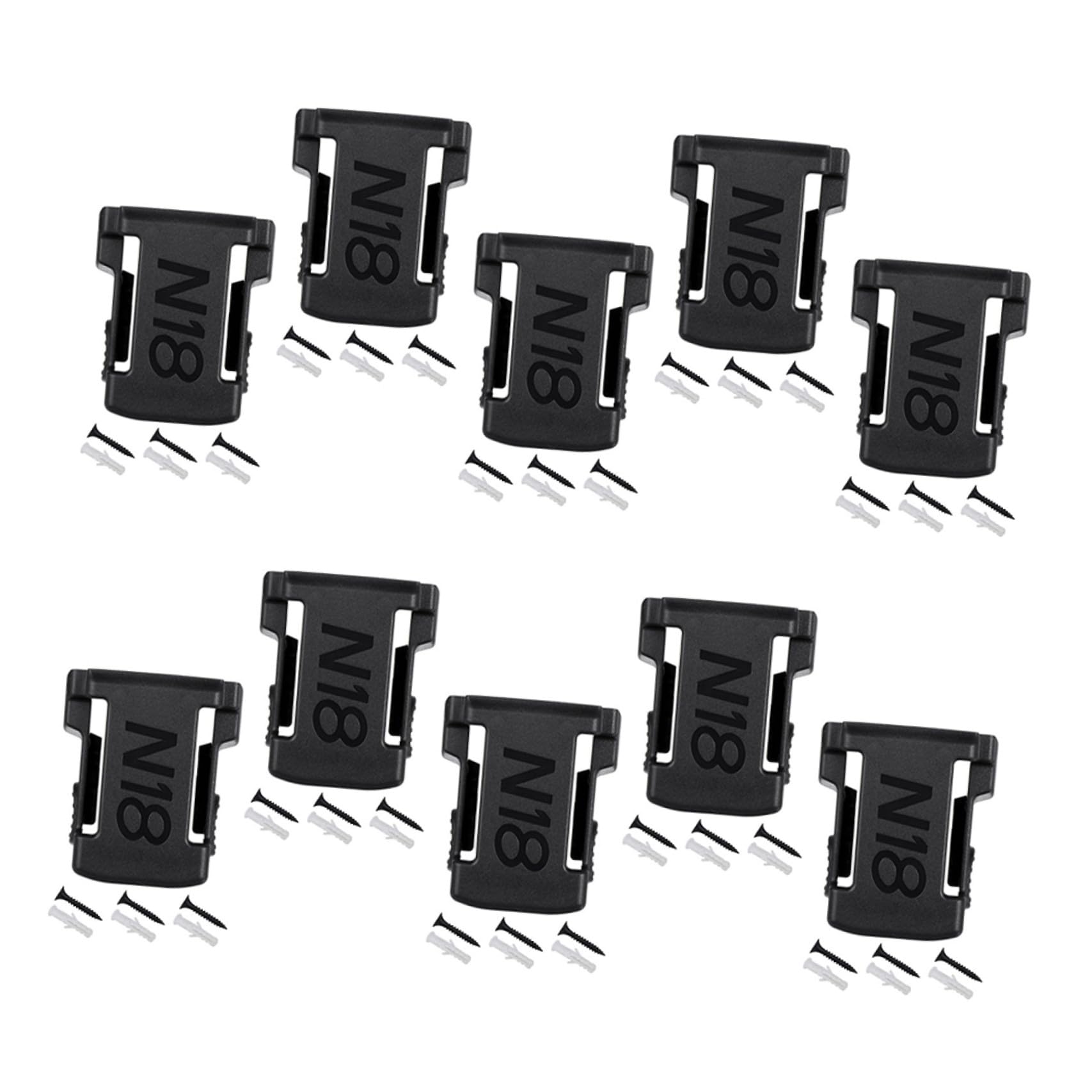 DOITOOL Supporto Per Batteria Da 10 Pezzi Per Batterie Da 18 V Materiale Robusto Facile Da Installare Regolazione Dellangolazione