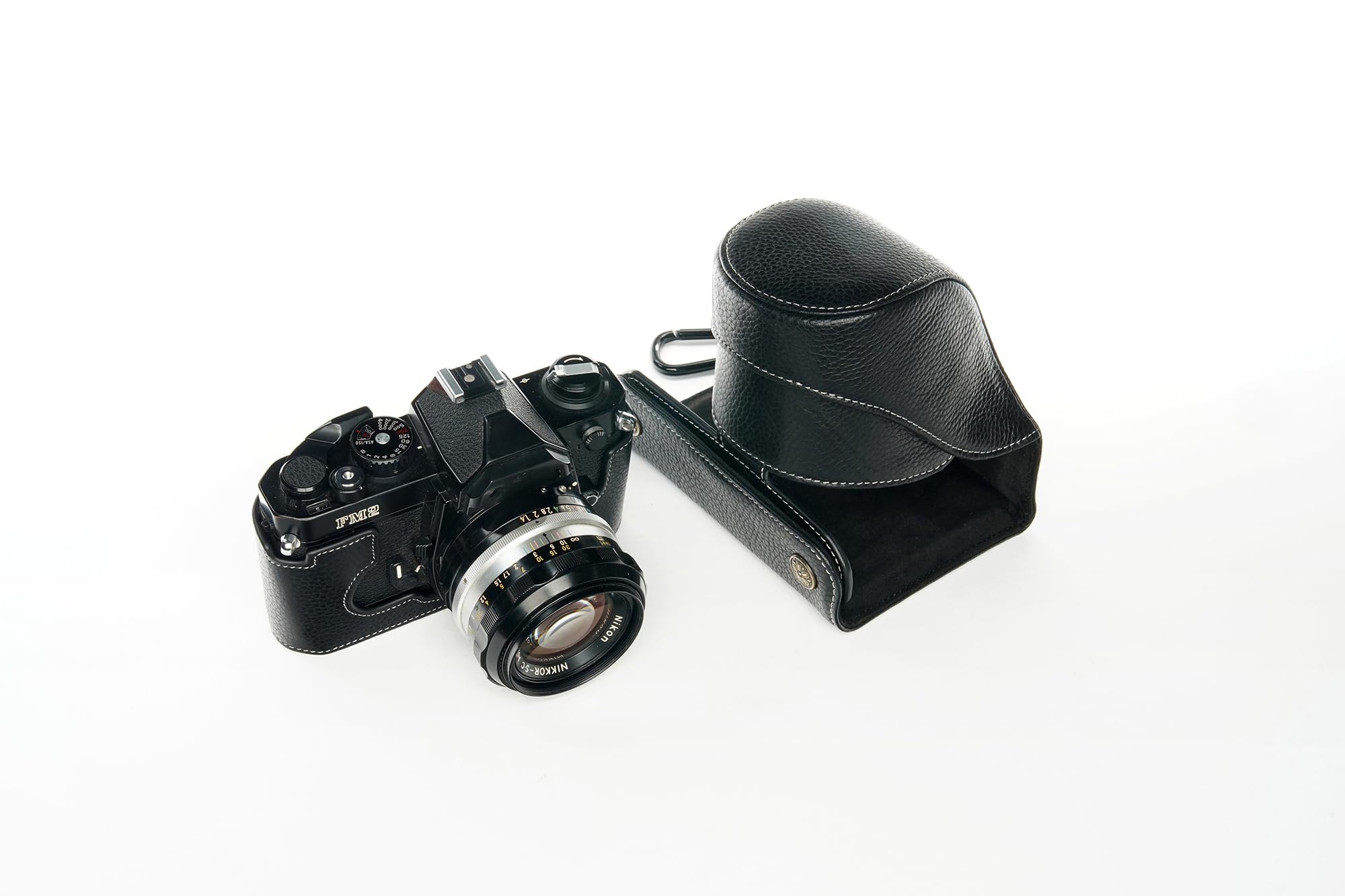 TP Original Funda de piel auténtica hecha a mano para cámara Nikon FM2, color negro