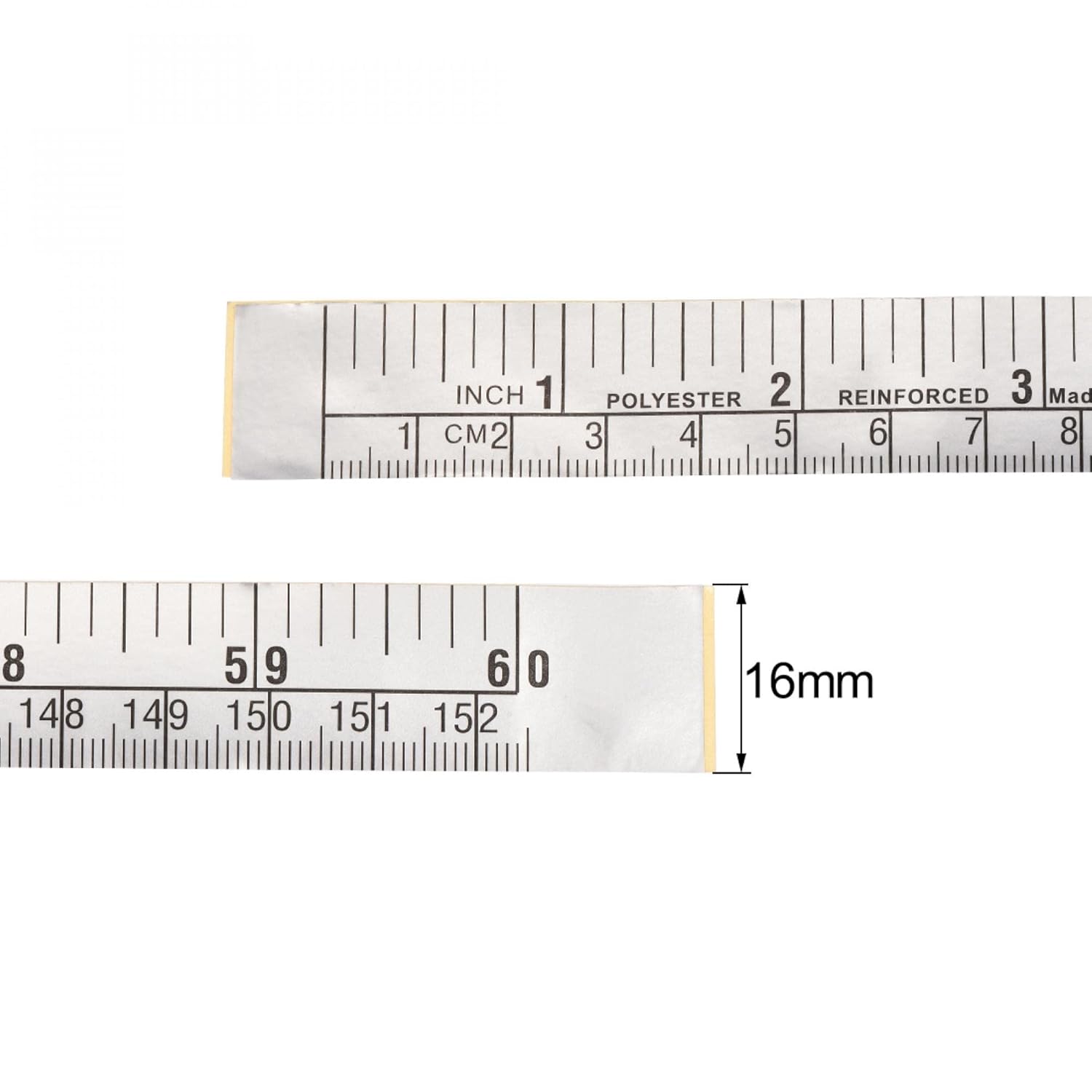 uxcell Self-Adhesive Measuring Tape with Fractions 60 Inches 150cm Workbench Ruler, Peel and Stick Measure Tape for Woodworking, Saw, Drafting Table