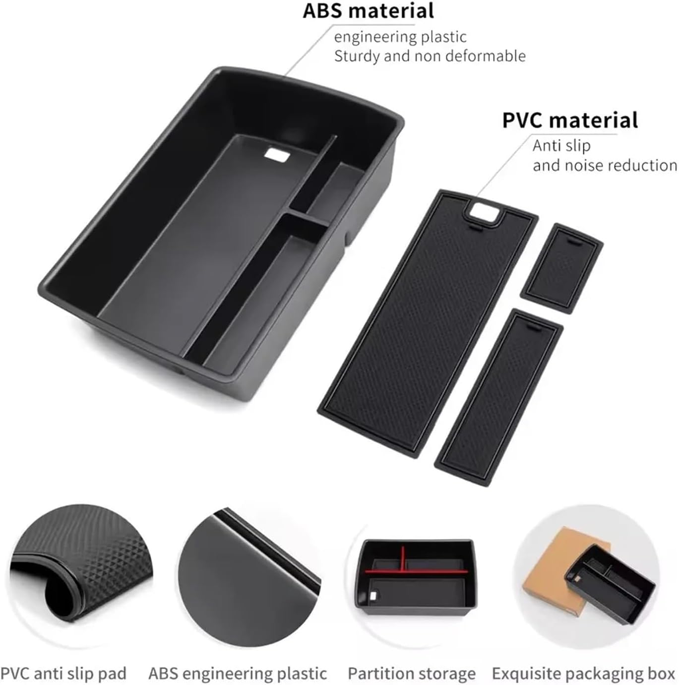 Compatible with Leapmotor C10/C16 2024 2025 Center Console Armrest Storage Box Organizers Tray Car Interior Accessories